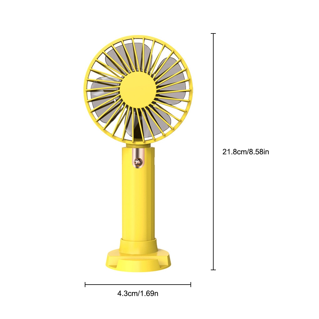 USB Mini Fan Rechargeable Portable Handheld Fan Digital Display Lazy Temporary Travel Shopping Cooling Home Car Air Cooler