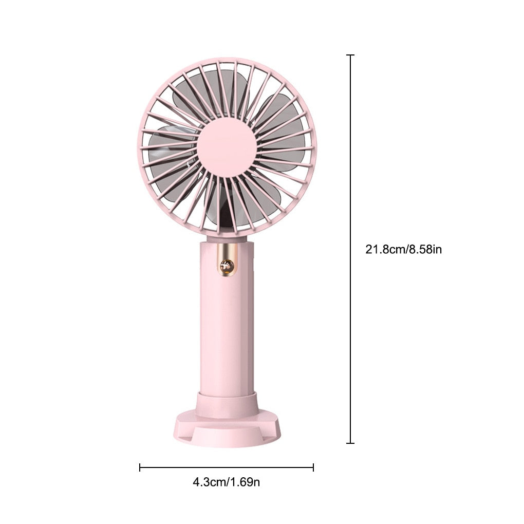 USB Mini Fan Rechargeable Portable Handheld Fan Digital Display Lazy Temporary Travel Shopping Cooling Home Car Air Cooler