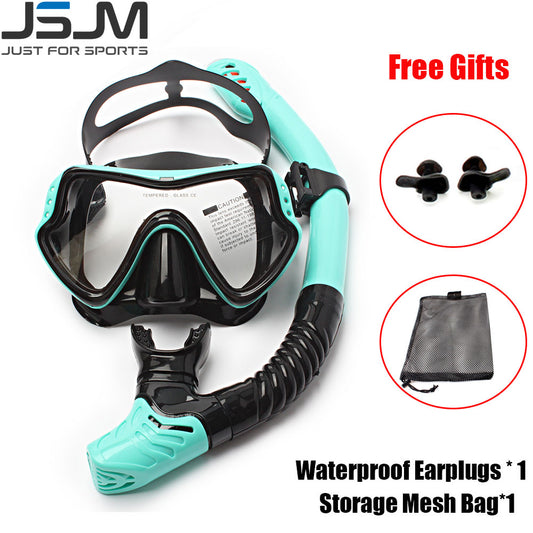 JSJM 2022 New Professional Snorkel Diving Mask and Snorkels Goggles Glasses Diving Swimming Tube Set Snorkel Mask Adult Unisex