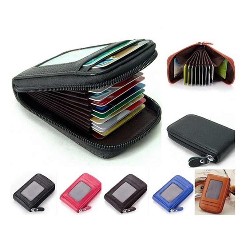 Travel Journey Bank Card Organizer Wallet Passport ID Card Holder Ticket Credit Card Bag Case Zipper