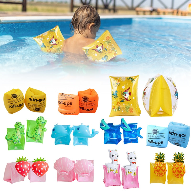 PVC Adult Child Inflatable Swim Pool Arm Rings Circle Float Water Sleeves Swimming Rings Tube Arm Bands PVC Arm Swim Children