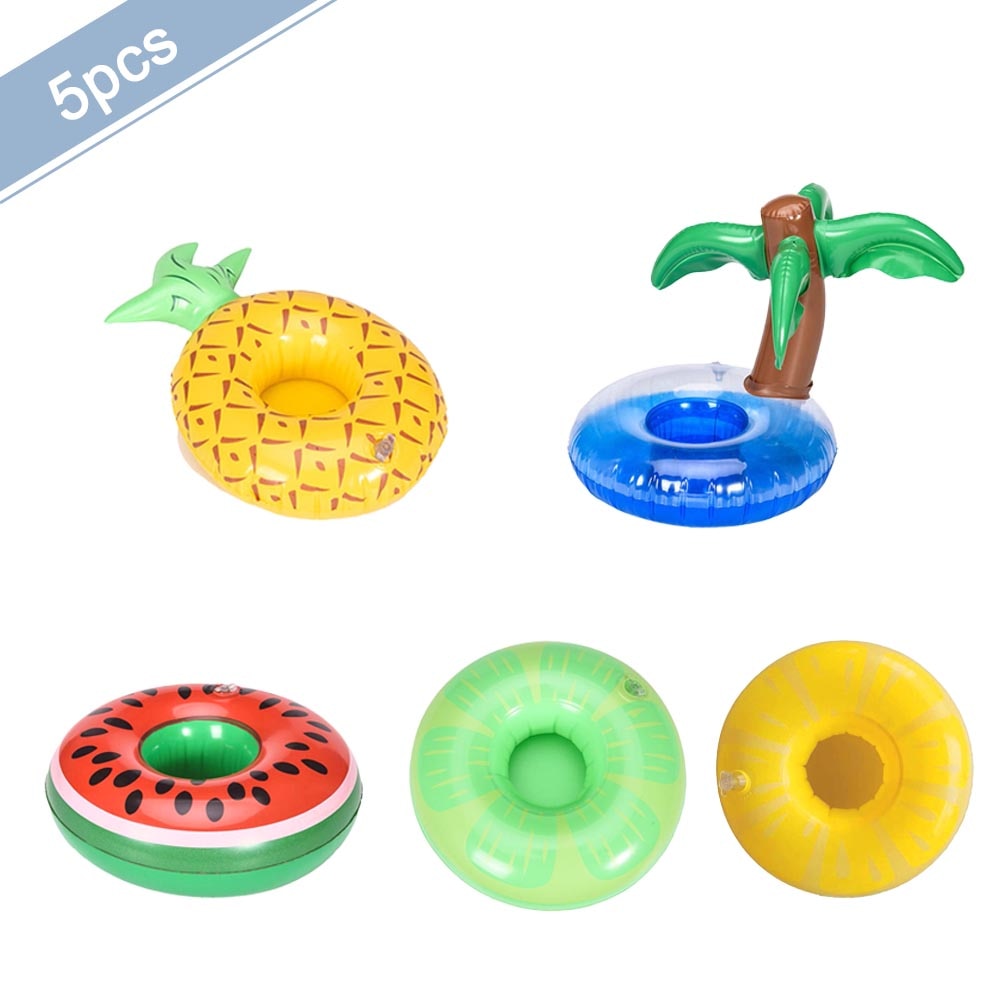 Inflatable Floating Drink Coaster Floating Cup Drink Holder For Hawaiian Party Supplies Swimming Pool Birthday Party Decoration