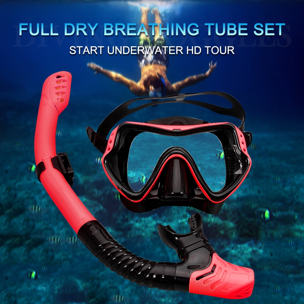 Unisex Diving Masks Snorkeling Anti-slip Breath Tube Adult Anti-fog Swim Goggles Water Sports Swimming Equipment